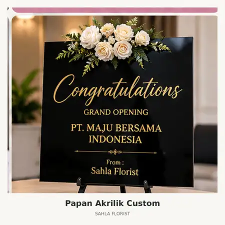 Papan Bunga Akrilik Andir